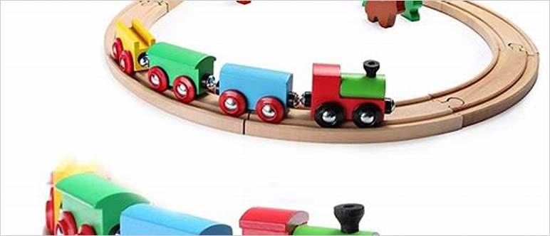 Childrens wooden train track